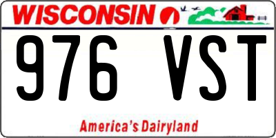 WI license plate 976VST