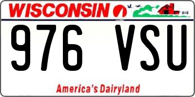 WI license plate 976VSU