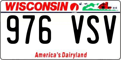 WI license plate 976VSV