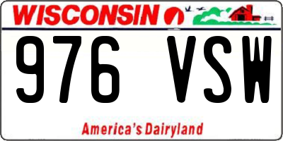 WI license plate 976VSW