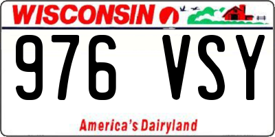 WI license plate 976VSY