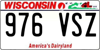 WI license plate 976VSZ