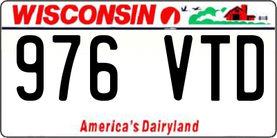 WI license plate 976VTD