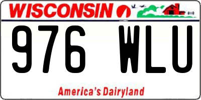 WI license plate 976WLU