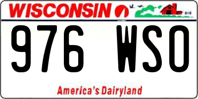 WI license plate 976WSO