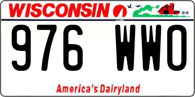 WI license plate 976WWO