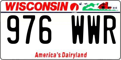 WI license plate 976WWR