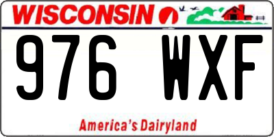 WI license plate 976WXF