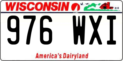 WI license plate 976WXI