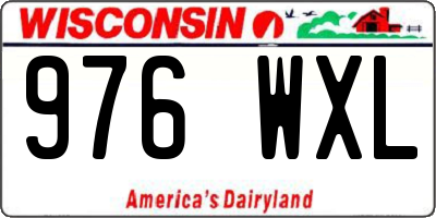 WI license plate 976WXL