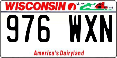 WI license plate 976WXN