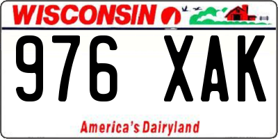 WI license plate 976XAK