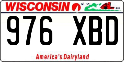 WI license plate 976XBD
