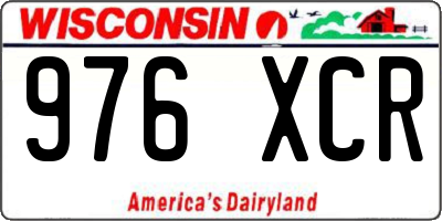 WI license plate 976XCR