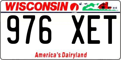 WI license plate 976XET