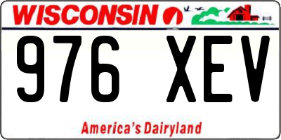 WI license plate 976XEV