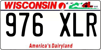 WI license plate 976XLR