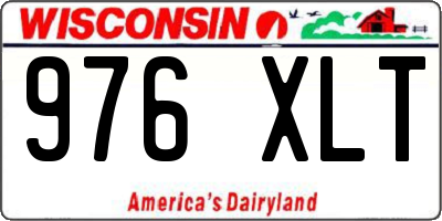 WI license plate 976XLT