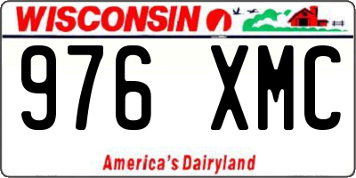 WI license plate 976XMC