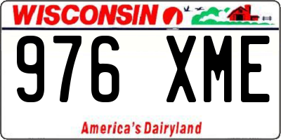 WI license plate 976XME
