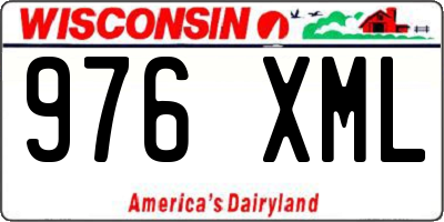 WI license plate 976XML
