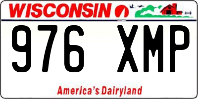 WI license plate 976XMP