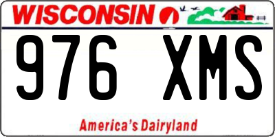 WI license plate 976XMS