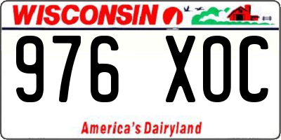 WI license plate 976XOC
