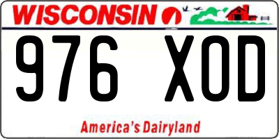 WI license plate 976XOD