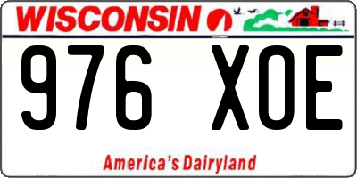WI license plate 976XOE