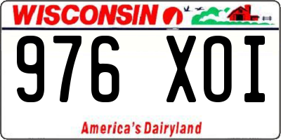 WI license plate 976XOI