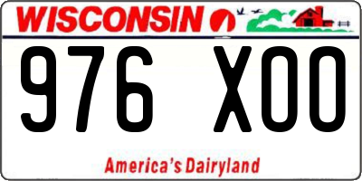 WI license plate 976XOO