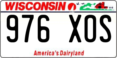 WI license plate 976XOS