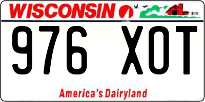 WI license plate 976XOT