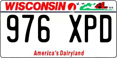WI license plate 976XPD