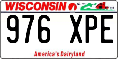WI license plate 976XPE