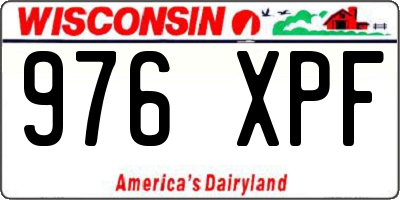 WI license plate 976XPF