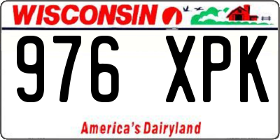 WI license plate 976XPK