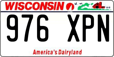 WI license plate 976XPN
