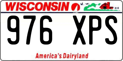 WI license plate 976XPS