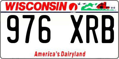 WI license plate 976XRB