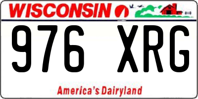 WI license plate 976XRG