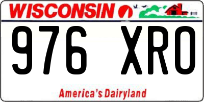 WI license plate 976XRO