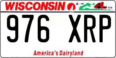 WI license plate 976XRP