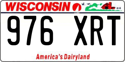 WI license plate 976XRT