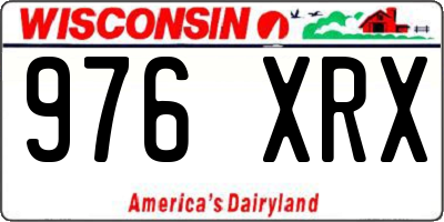 WI license plate 976XRX