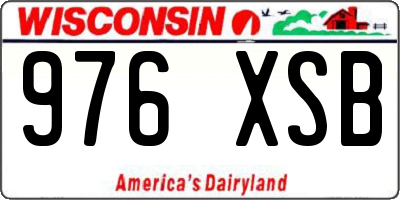 WI license plate 976XSB