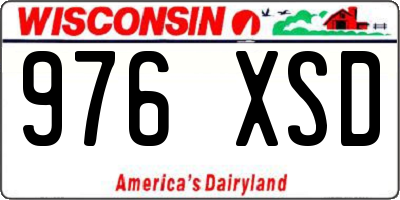 WI license plate 976XSD