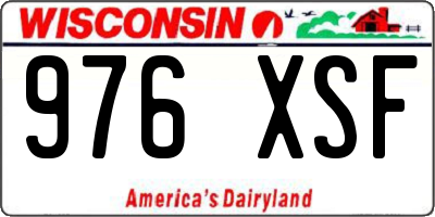 WI license plate 976XSF