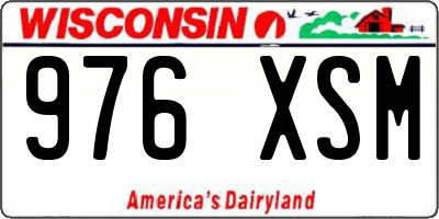 WI license plate 976XSM
